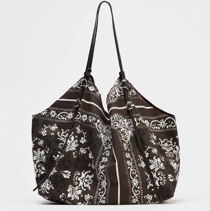 #129.68 Women's new printed shoulder bag handbag shopping bag