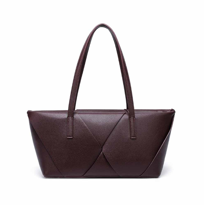 #129 Women's new stitching contrast shoulder bag large commuter handbag